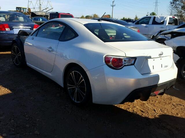 JF1ZNAA15D2713725 - 2013 TOYOTA SCION FR-S WHITE photo 3