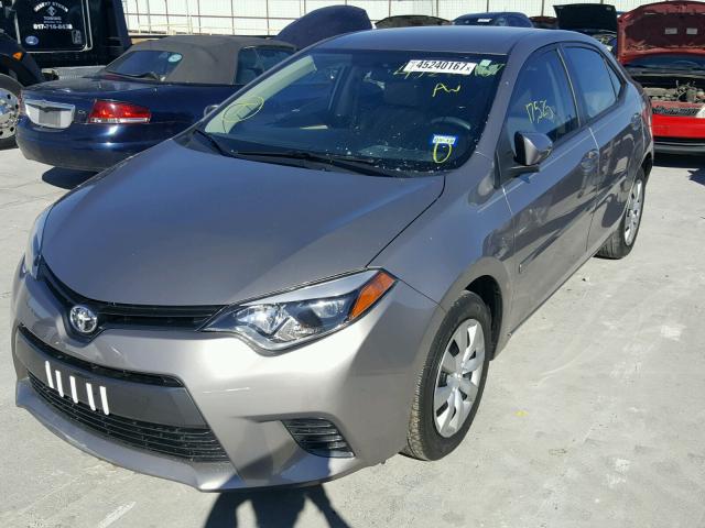 5YFBURHE5FP279252 - 2015 TOYOTA COROLLA L GRAY photo 2