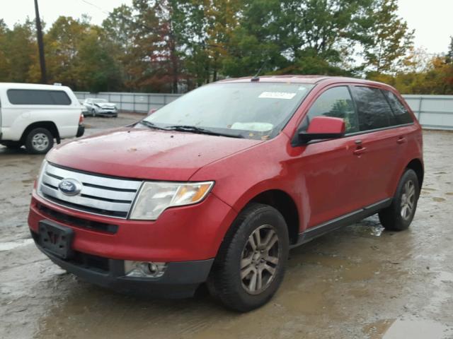 2FMDK48C88BB01505 - 2008 FORD EDGE SEL RED photo 2