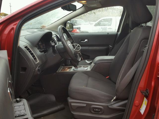 2FMDK48C88BB01505 - 2008 FORD EDGE SEL RED photo 5