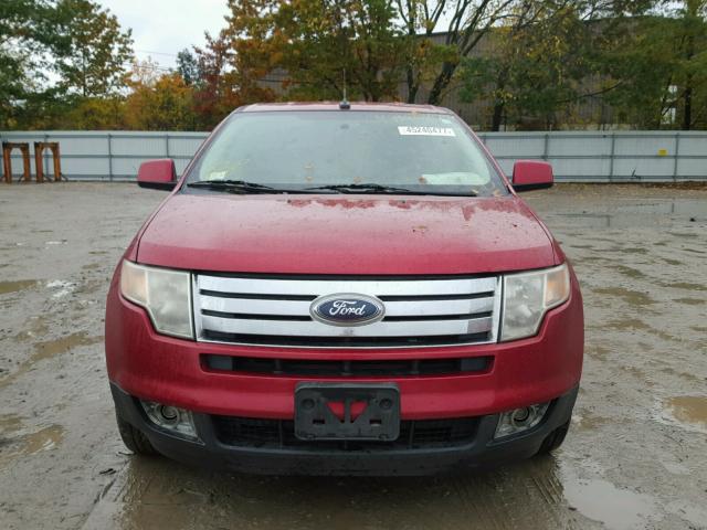 2FMDK48C88BB01505 - 2008 FORD EDGE SEL RED photo 9