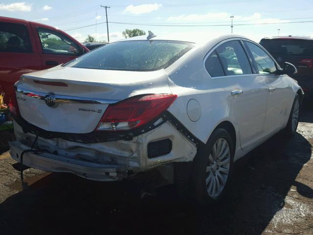 2G4GS5EV1C9152157 - 2012 BUICK REGAL PREM WHITE photo 4