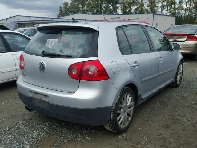 WVWHV91K37W113912 - 2007 VOLKSWAGEN NEW GTI SILVER photo 4