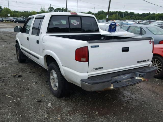 1GCDT13W52K177794 - 2002 CHEVROLET S-10 PU WHITE photo 3