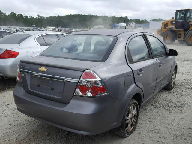 KL1TD5DE5BB191238 - 2011 CHEVROLET AVEO LS GRAY photo 4