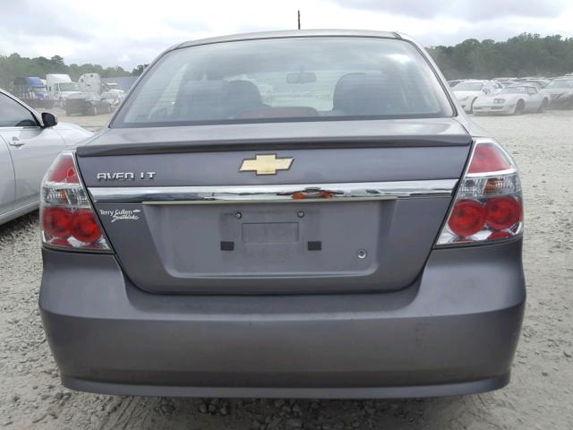 KL1TD5DE5BB191238 - 2011 CHEVROLET AVEO LS GRAY photo 9