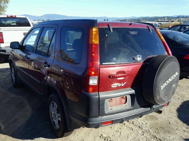 JHLRD788X3C049596 - 2003 HONDA CR-V EX MAROON photo 3