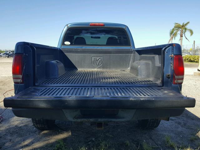 1D7HG12K74S628141 - 2004 DODGE DAKOTA SXT BLUE photo 6