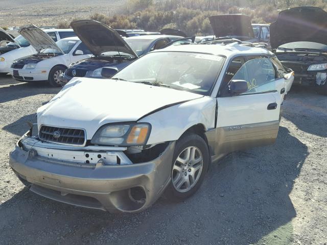 4S3BH675947620834 - 2004 SUBARU LEGACY OUT WHITE photo 2