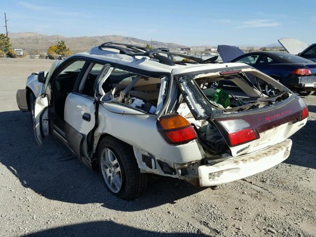 4S3BH675947620834 - 2004 SUBARU LEGACY OUT WHITE photo 3