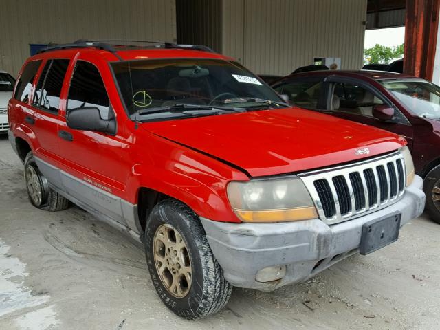 1J4GW48S1YC135289 - 2000 JEEP GRAND CHER RED photo 1