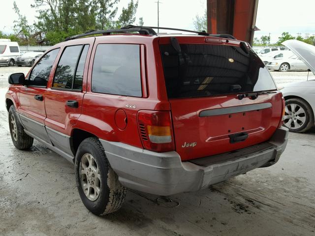 1J4GW48S1YC135289 - 2000 JEEP GRAND CHER RED photo 3