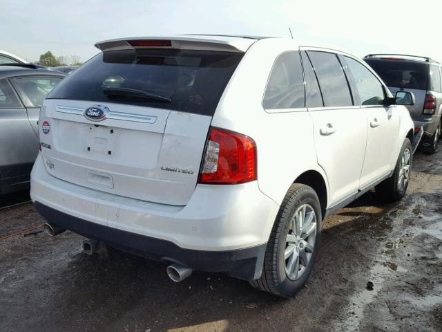 2FMDK3KC4BBB20711 - 2011 FORD EDGE LIMIT WHITE photo 4