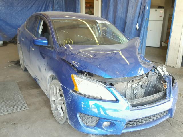 3N1AB7AP3EY307648 - 2014 NISSAN SENTRA S BLUE photo 1