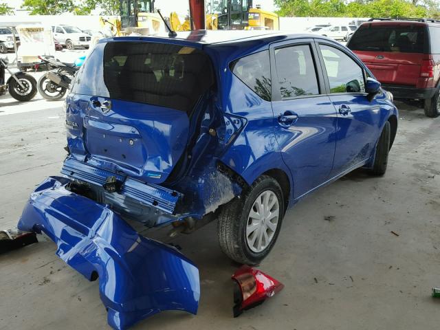 3N1CE2CP7FL446065 - 2015 NISSAN VERSA NOTE BLUE photo 4