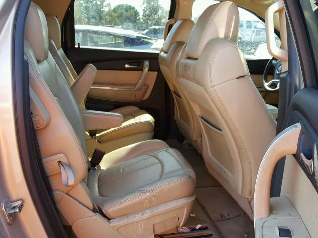 1GKLRMED5AJ130474 - 2010 GMC ACADIA SLT TAN photo 6