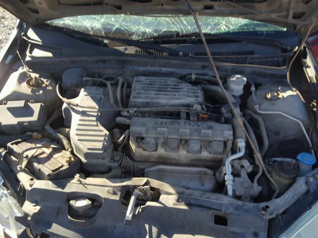 2HGES16554H599991 - 2004 HONDA CIVIC BLACK photo 7