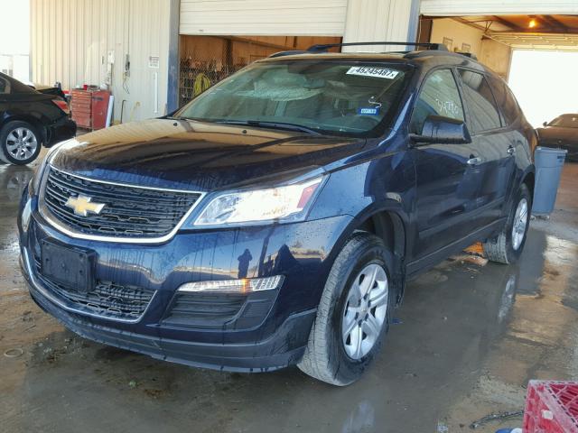 1GNKRFKD5FJ331278 - 2015 CHEVROLET TRAVERSE L BLUE photo 2