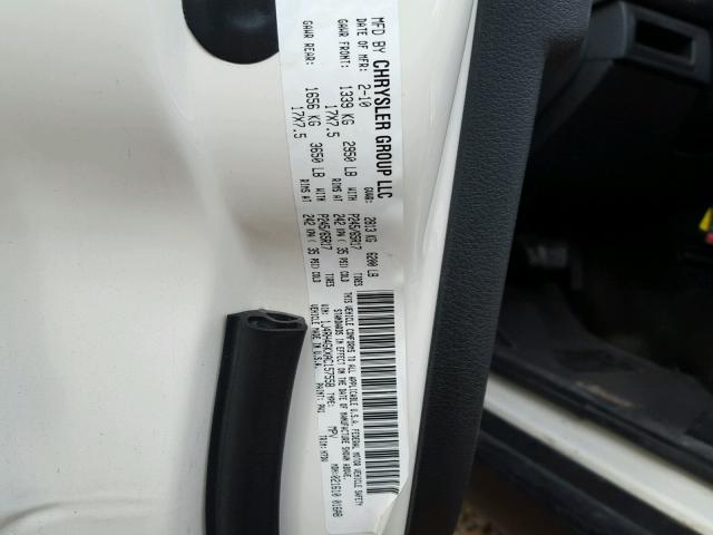 1J4RH4GKXAC157558 - 2010 JEEP COMMANDER WHITE photo 10