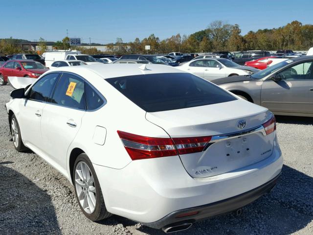 4T1BK1EB5DU012920 - 2013 TOYOTA AVALON BAS WHITE photo 3