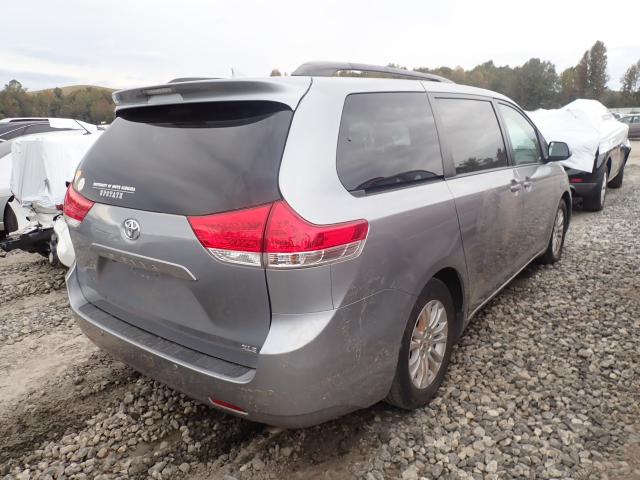 5TDYK3DC9BS153902 - 2011 TOYOTA SIENNA XLE SILVER photo 4