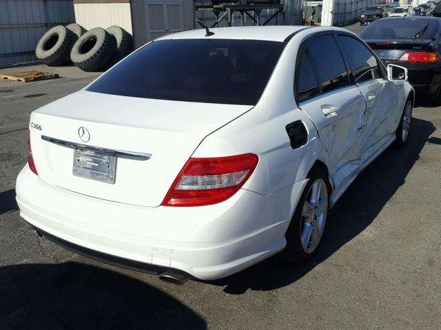 WDDGF5EB3AR110306 - 2010 MERCEDES-BENZ C 300 WHITE photo 4