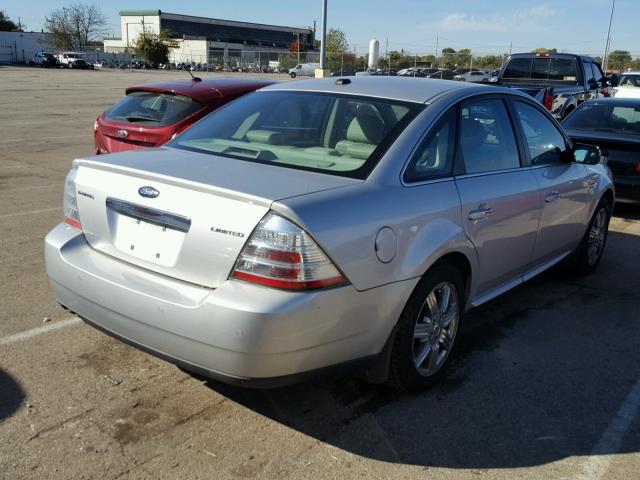 1FAHP25W29G118746 - 2009 FORD TAURUS LIM SILVER photo 4