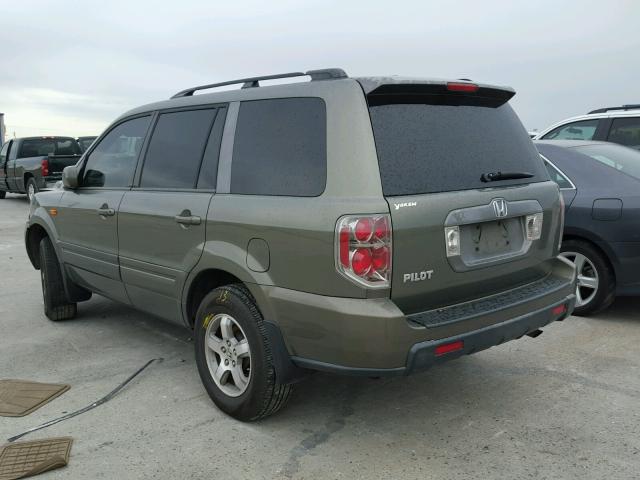 5FNYF285X7B041308 - 2007 HONDA PILOT EXL GREEN photo 3