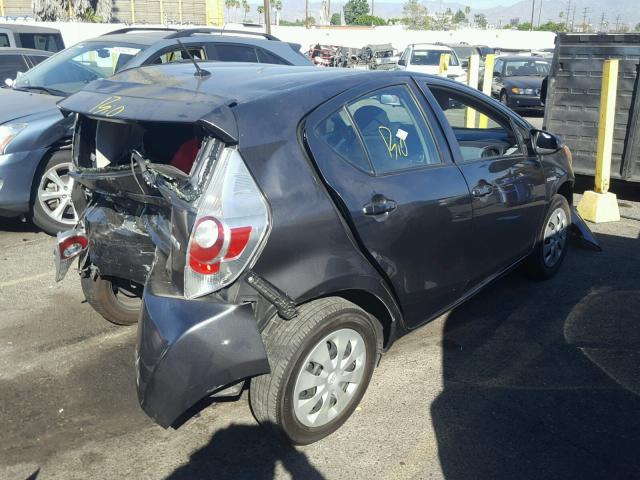 JTDKDTB31C1523404 - 2012 TOYOTA PRIUS C GRAY photo 4