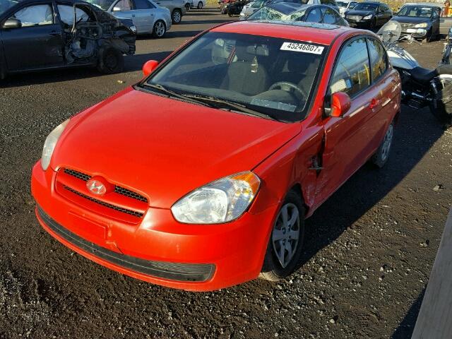 KMHCN35C59U144972 - 2009 HYUNDAI ACCENT RED photo 2