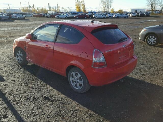 KMHCN35C59U144972 - 2009 HYUNDAI ACCENT RED photo 3