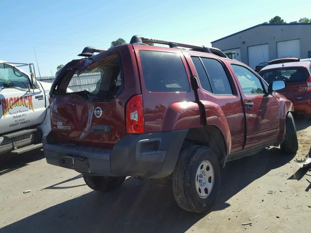 5N1AN08U67C545136 - 2007 NISSAN XTERRA OFF BURGUNDY photo 4