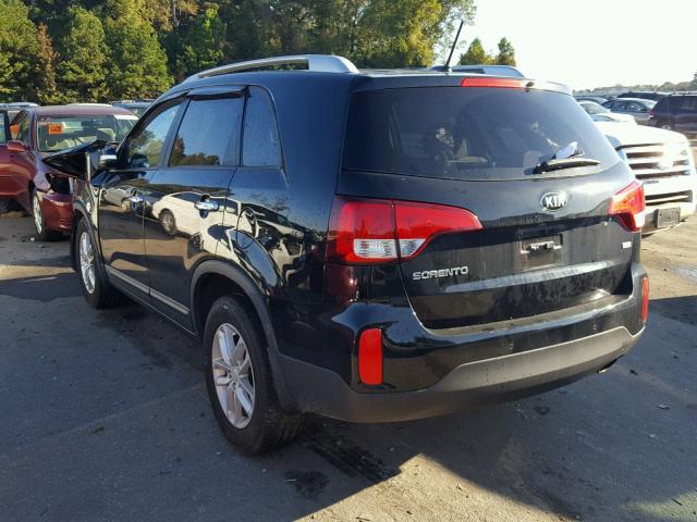 5XYKT3A60EG531690 - 2014 KIA SORENTO LX BLACK photo 3