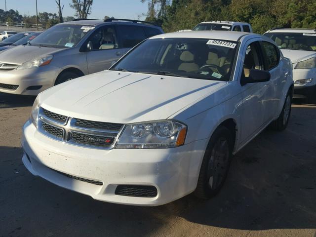 1C3CDZAG6DN750551 - 2013 DODGE AVENGER SE WHITE photo 2