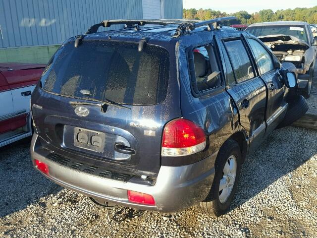 KM8SC13E35U867711 - 2005 HYUNDAI SANTA FE G BLUE photo 4