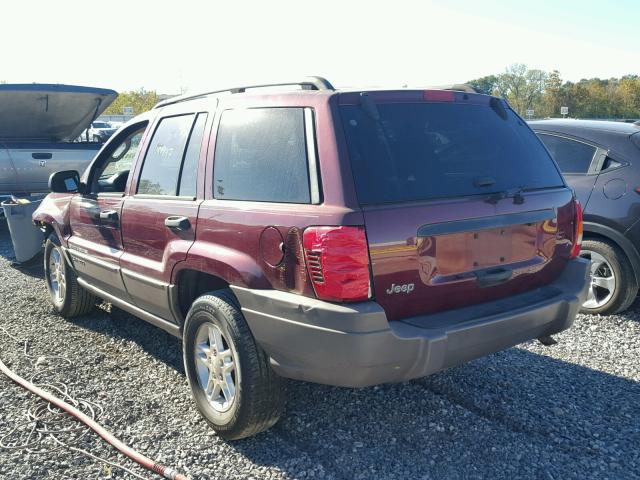 1J4GX48S73C538022 - 2003 JEEP GRAND CHER BURGUNDY photo 3