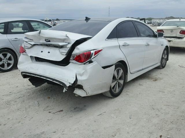 KMHEC4A49CA023468 - 2012 HYUNDAI SONATA HYB WHITE photo 4