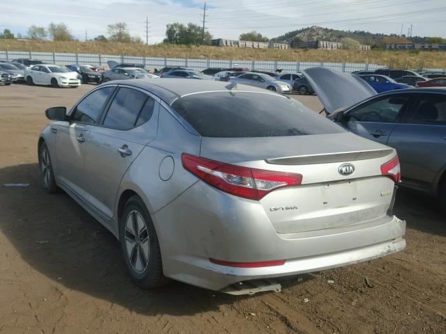 KNAGM4ADXD5044248 - 2013 KIA OPTIMA HYB SILVER photo 3