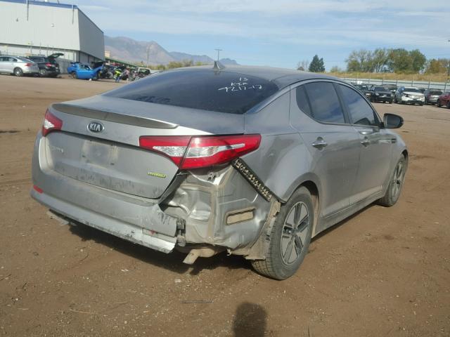 KNAGM4ADXD5044248 - 2013 KIA OPTIMA HYB SILVER photo 4