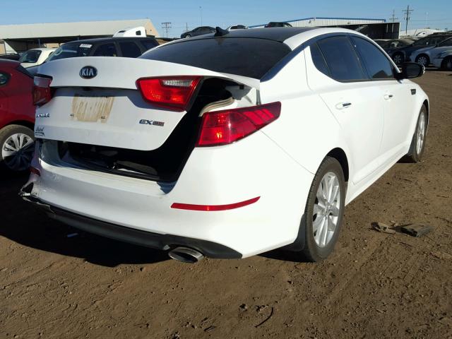 5XXGN4A70FG502033 - 2015 KIA OPTIMA EX WHITE photo 4