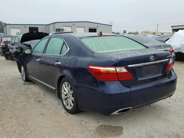 JTHDL5EF7B5003145 - 2011 LEXUS LS BLUE photo 3