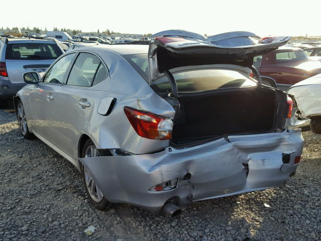 JTHBE262665009228 - 2006 LEXUS IS 350 SILVER photo 3