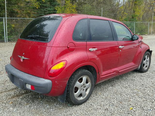 3C8FY4BB21T293881 - 2001 CHRYSLER PT CRUISER RED photo 4