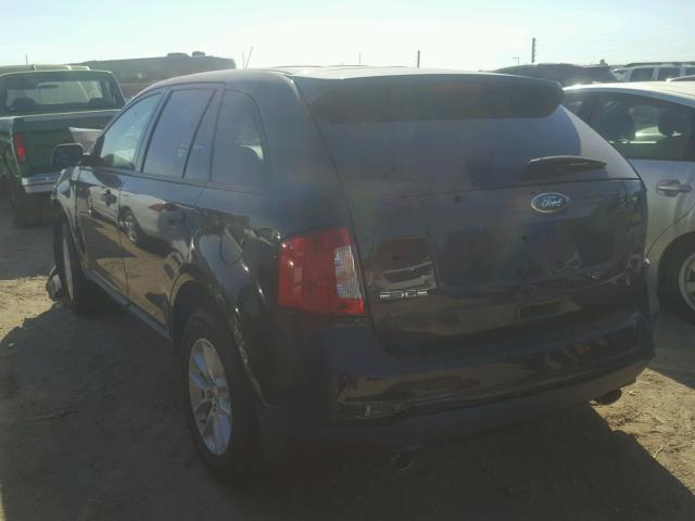 2FMDK3GCXEBA65923 - 2014 FORD EDGE SE BLACK photo 3