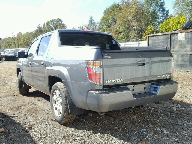 2HJYK16598H532761 - 2008 HONDA RIDGELINE GRAY photo 3