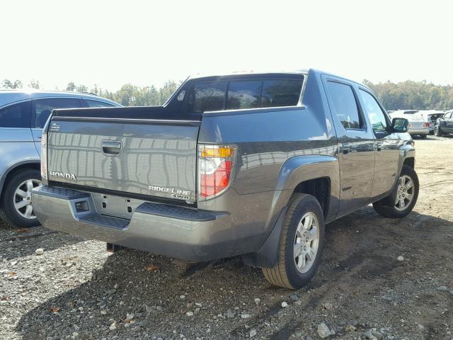 2HJYK16598H532761 - 2008 HONDA RIDGELINE GRAY photo 4