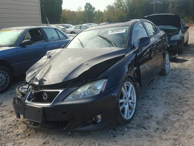 JTHBK262775049828 - 2007 LEXUS IS BLACK photo 2