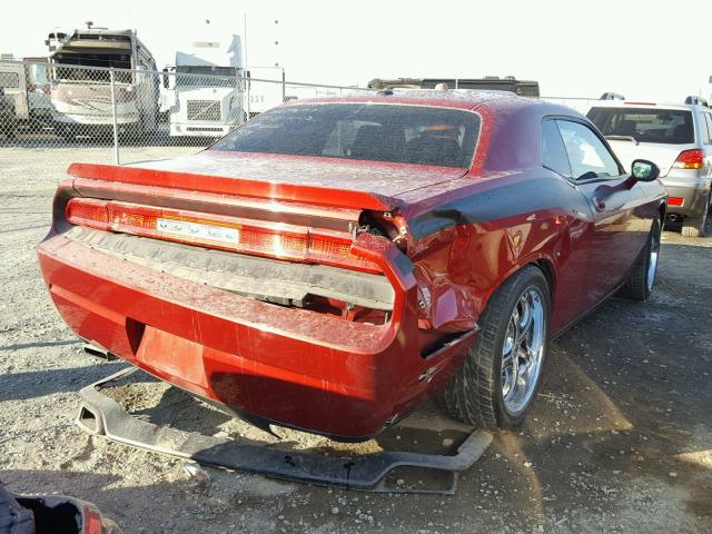 2B3CJ4DV3AH142686 - 2010 DODGE CHALLENGER RED photo 4