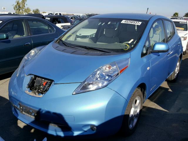 JN1AZ0CP1BT008373 - 2011 NISSAN LEAF SV BLUE photo 2