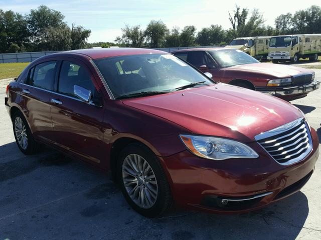 1C3BC2FB3BN525410 - 2011 CHRYSLER 200 LIMITE MAROON photo 1